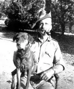 Kenneth Anderson and his pariah dog Nipper, whom he adopted during his hunt for the Leopard of Gummalapur