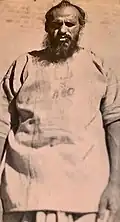 Photograph of Mahant Narayan Das after courting arrest