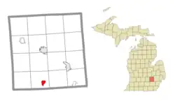Location within Livingston County