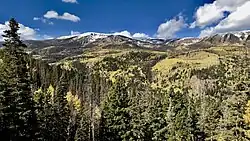 The South San Juan Mountains during the Autumn, just a few miles from town.