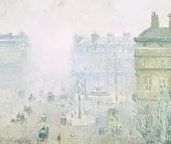 Camille Pissarro, Place du Theatre Francais: Fog Effect, 1890