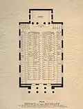 Church of The Epiphany floor plan showing pew rents and family names. Undated.