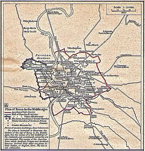 map of medieval rome