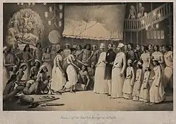 Soltykov attending a company ball in Calcutta for the Festival of the Goddess Durga.