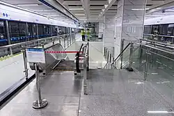 Unopened transfer node from Line 3 to Line 4