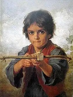 Boy shooting a bow (1878)