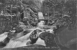 An early 20th-century German postcard depicting the waterfall.