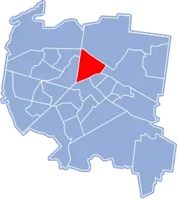 Location of Białostoczek District within Białystok