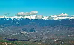 a valley and a mountain