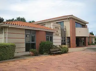 The town hall in Pollestres, in 2011