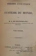 Title page to volume I of Theorie analytique du systeme du monde (1829)