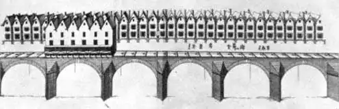 The Pont Notre-Dame (1512), the first Renaissance bridge in Paris, with sixty-eight houses.
