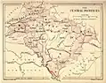 An 1880 map of Central Provinces. The province had been constituted in 1861.