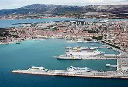 Port of Split, largest passenger port in Croatia