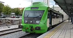 CP's 0350 Series were once mainly used for Regional on unelectrified rural lines. As of 2021 only 3 remain in service. One is here seen at Guarda.