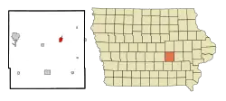 Location of Brooklyn, Iowa