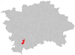 Location of Lahovice in Prague
