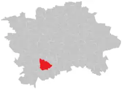 Location of Modřany in Prague