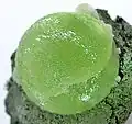 A 2&nbsp;cm prehnite ball of top quality and color