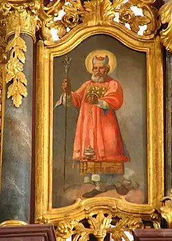 Aaron with a crosier and a thurible