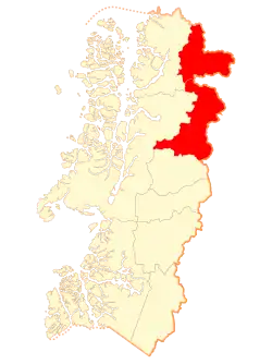 Location in the Aysén del General Carlos Ibáñez del Campo Region