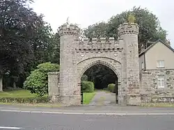 The gateway to Rhiwlas Hall, designed by Thomas Rickman and erected in 1813
