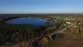 Aerial view of Misso and Pullijärv lake