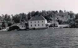 View of the old Pusnes gård buildings