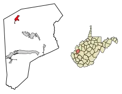 Location of Buffalo in Putnam County, West Virginia.