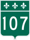 Route 107 marker