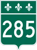 Route 285 marker