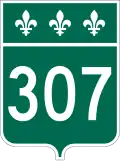 Route 307 marker
