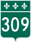 Route 309 marker