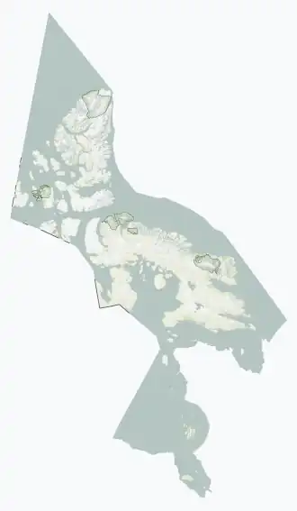 Baffin Island is located in Qikiqtaaluk Region