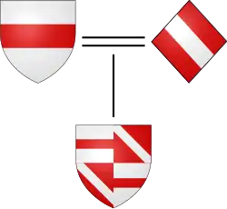 Example of the quartering of two coats of arms