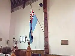 RAF Ensign in St Andrew's Church, Andreas.
