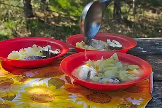Buryat style fish soup