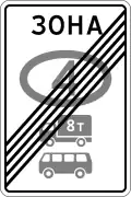 5.38 End of zone restriction of ecological class of trucks