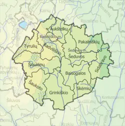Location of Radviliškis District Municipality