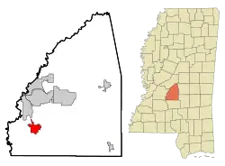 Location of Florence, Mississippi