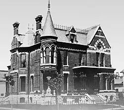 Ransom Gillis House, on 205 Alfred built in 1879 and designed by Henry T Brush and George D Mason.