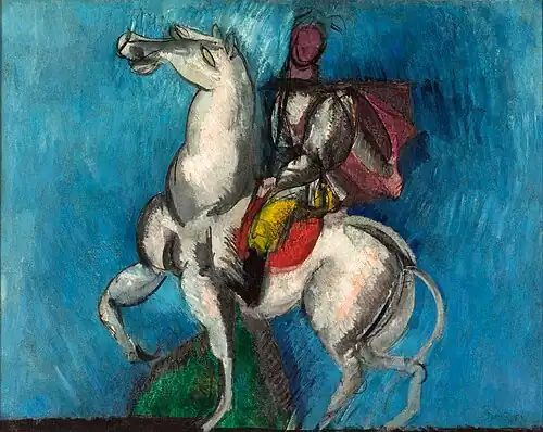 Raoul Dufy, 1914, Le Cavalier arabe, oil on canvas, 66 x 81 cm, Musée d'Art Moderne de la Ville de Paris – Modernism