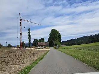 The road into Rebévelier village