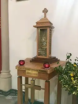 Relics of Antonio Rosmini and Pope John Paul II