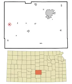 Location within Reno County and Kansas