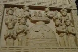 Replica of Sanchi gate carving at Chaitya Bhoomi