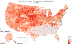 Republican presidential election results by county