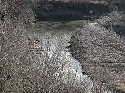 Richland Crossing Navarro County Texas from Love's Bridge, Love's Bridge Road. Low water crossing used by early Navarro County settlers.