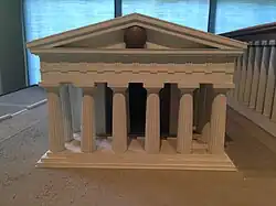 model reconstruction of the temple's Doric façade