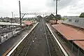 Westbound view looking over station platforms, May 2014, prior to the station upgrade